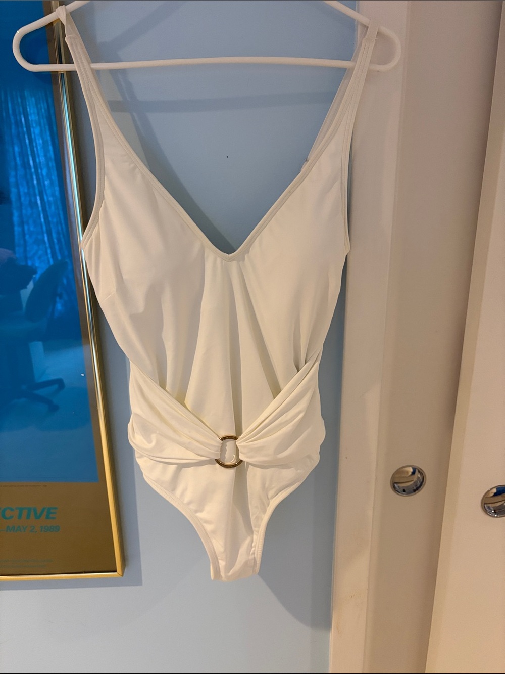 Michael Kors White NWT one piece bathing suit size 14